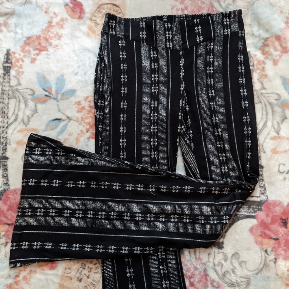 Black Boho Flared Pants